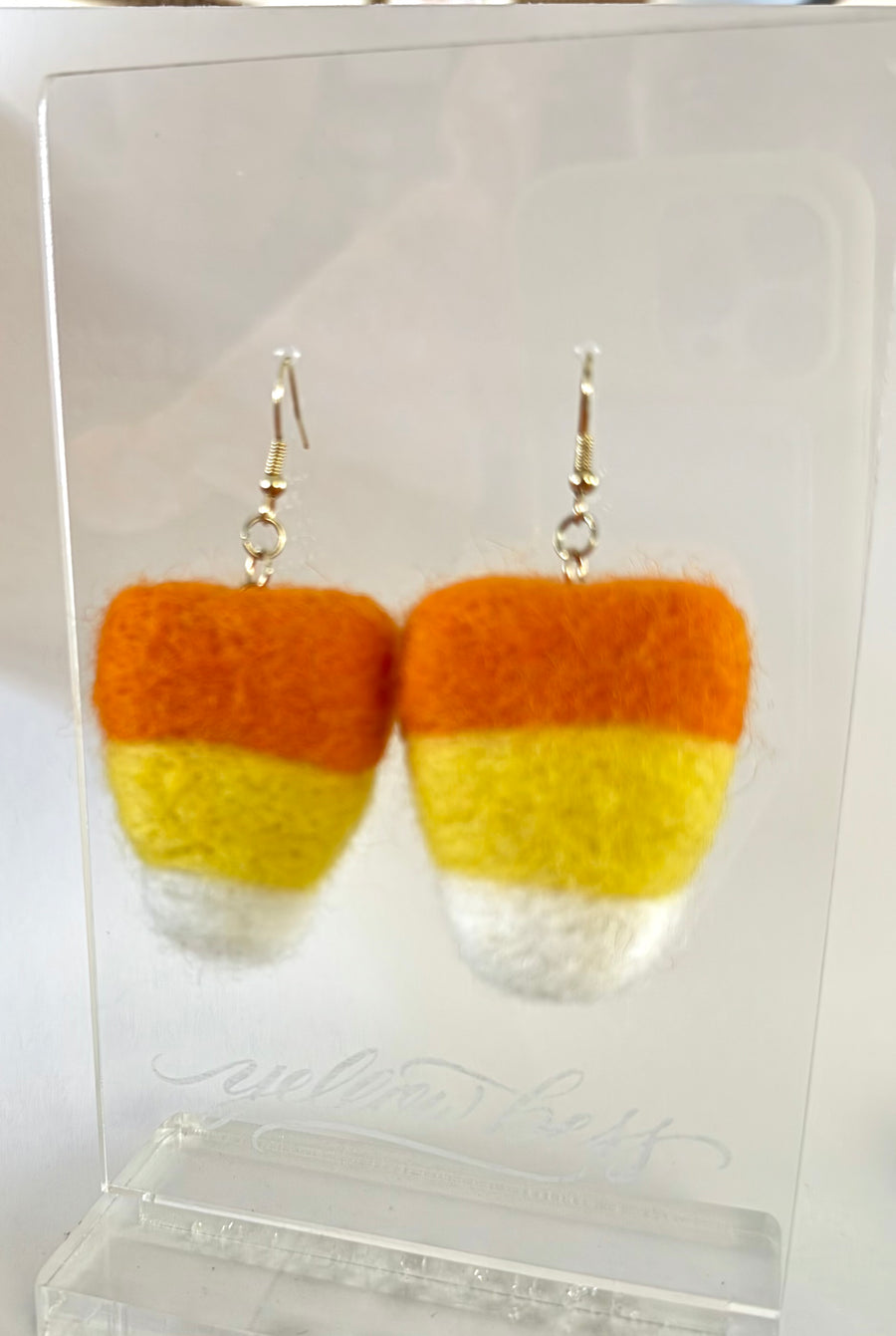 Candy Corn Felt Earrings